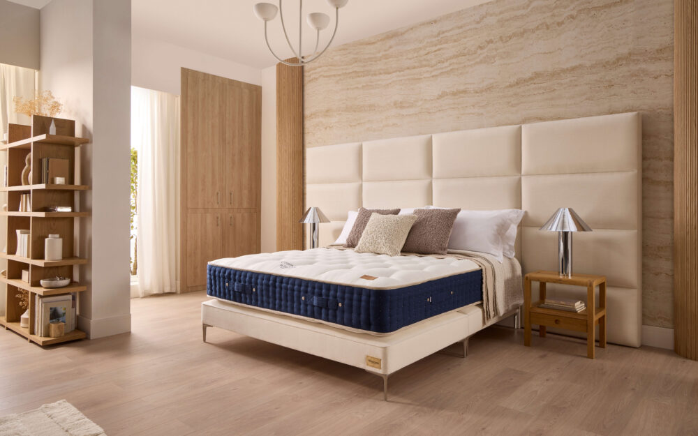 Grand Luxe luxury mattress with deep button tufting and premium upholstered finish from www.winstonsbeds.com/en-us