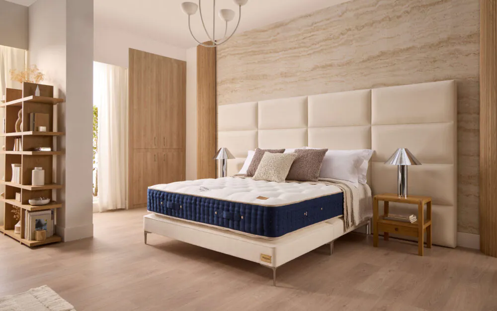 Grand Luxe luxury mattress with deep button tufting and premium upholstered finish from www.winstonsbeds.com/en-us
