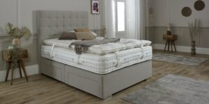 buy a winstons luxury pillow top mattress, natural mattress, the best mattress for hot sleepers with 3 rows of hand side stitching